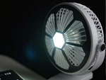 Galda ventilators ar apgaismojumu 3 uzlādējami režīmi