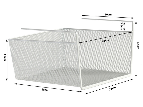 KOVOVÝ KÔŠ ZAVESENÝ KUCHYNSKÝ REGÁL ZÁVESNÝ POLICOVÝ ORGANIZÉR