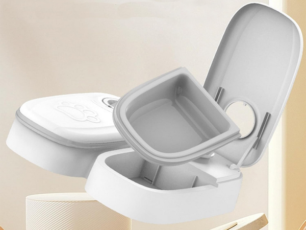 Comedero doble para perro gato dispensador automático de comida temporizador grande