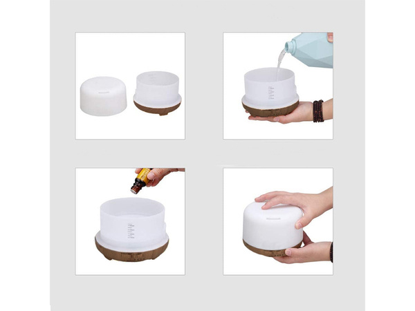 Párásító diffúzor aromaterápiás távvezérlő rgb