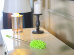 Dirt broom brush telescopic long folding microfibre