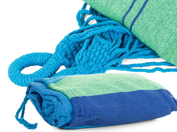 Цветной полосатый садовый хаммак с одним человеком 200x80 pocket etui