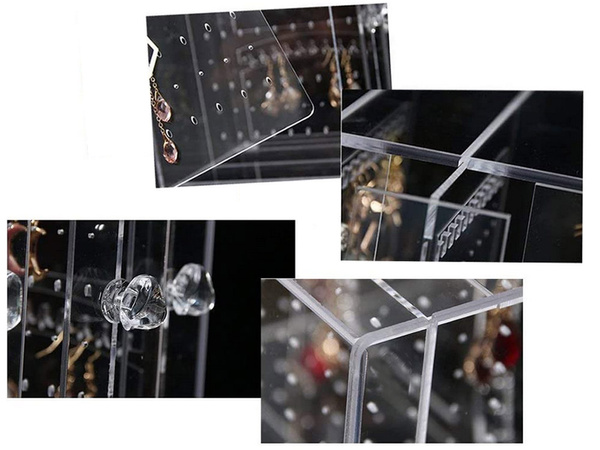 Organizator bijuterii sicriu display piele de căprioară