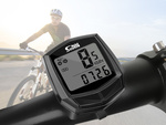 Vodotesný tachometer na bicykli s lcd displejom