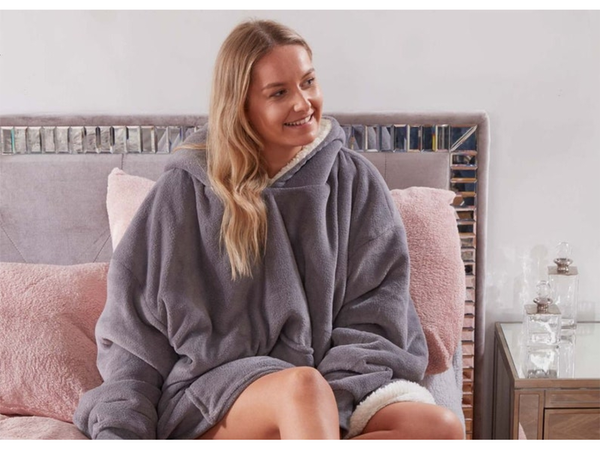 Teplá mikina oversize deka xxl 2v1 hrubý fleece