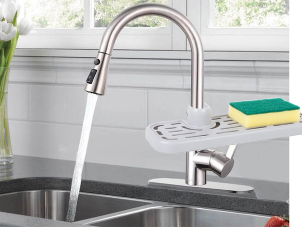 Organizator pomivalnega korita kuhinjska košara polica za pipo