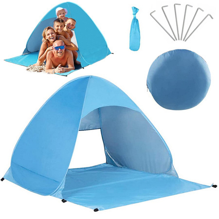 Beach tent self folding uv screen large