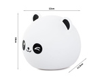 Children's led night light rgb panda touch