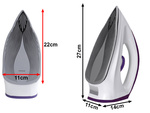 Travel steam iron ceramic soleplate 1200w dynaglide
