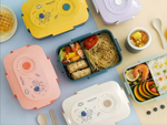 Lunchbox mic dejun container prânz cu compartimente tacâmuri
