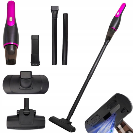 Aspirador vertical inalámbrico sin bolsa potente ligero 100 w juego de accesorios