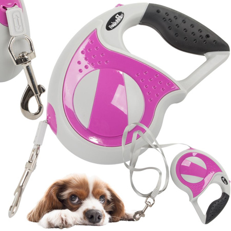 Automatic leash 5m strong for dog up to 20kg with lock strong long