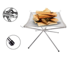 Camping portable folding campfire stand