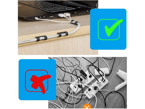 Porte-cables organisateur 20pcs