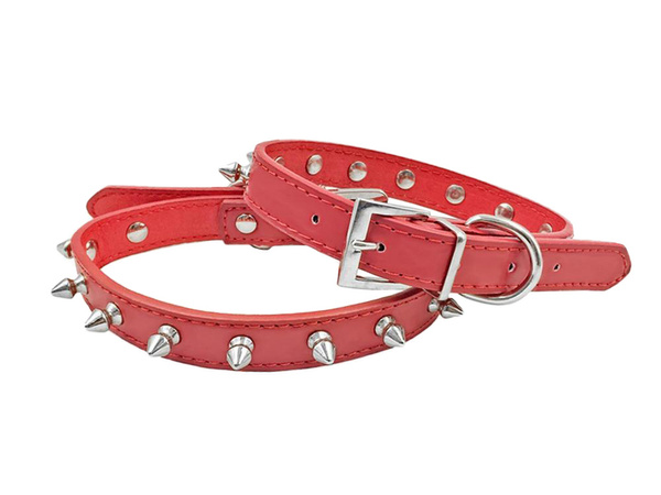 Studded dog collar eco leather adjustable s