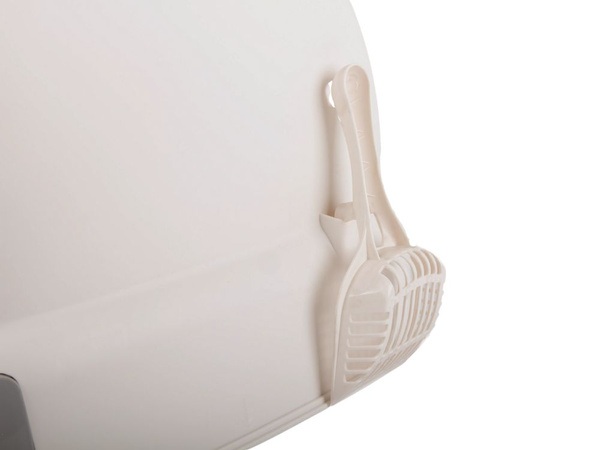 Kuweta dla kota duża zamknięta na żwirek łopatka wytrzymała wysuwana