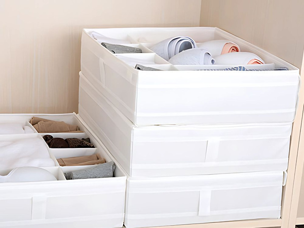 Fehérnemű szervező zoknik fiókos szekrény szekrénybe osztó betét fehér