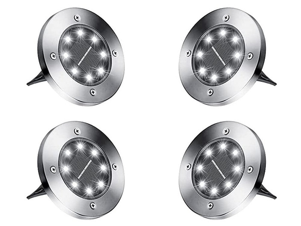 Solārs diska dārza light twilight sensor 4 gab.