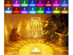 Lampka nocna stołowa kryształ led rgb usb pilot