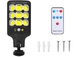 Cob farola solar exterior con sensor de movimiento y crepuscular + mando a distancia