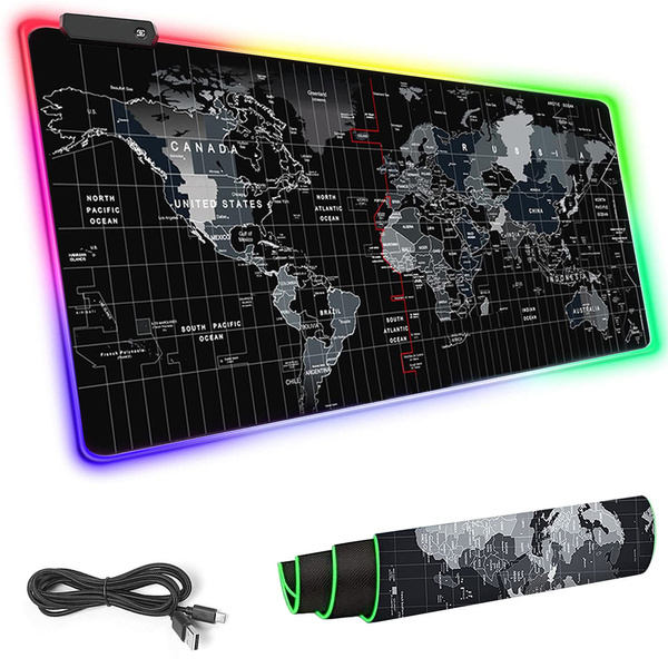 Taustavalgustusega mänguhiire pad led xxxl