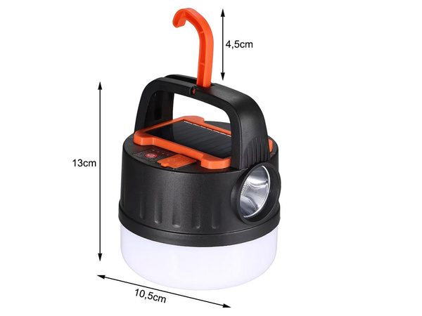 Kempování kempování lampa dobíjecí led usb turistické solární hák
