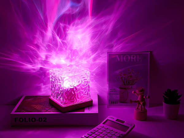 Rgb krištáľové svetlo s diaľkovým ovládaním usb atmosférické dekoratívne nočné kocky