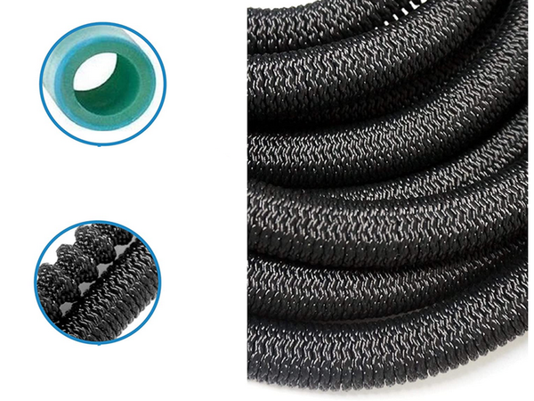 Garden hose 30m stretch couplings gun hook