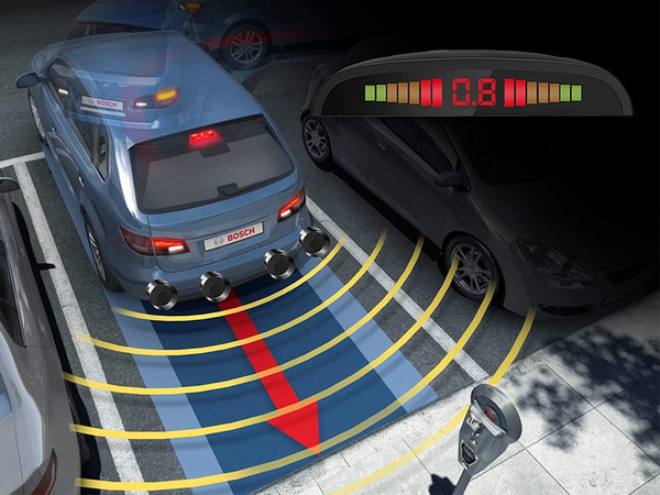 Hátsó hátsó parkolásérzékelők készlet 4x érzékelő lcd kijelző