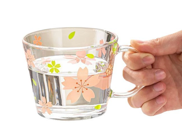 Juego de vajilla: cuencos, tazas, tazas de café y ensaladeras de cristal con diseño floral, 6 piezas.