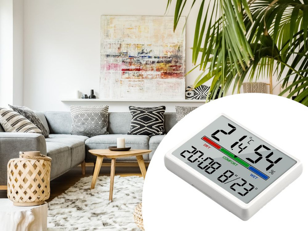 ILMAJAAM TERMOMEETER HÜGROMEETER LCD KELL KUUPÄEV NIISKUS TEMPERATUUR