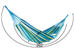 Hamaca de jardín doble xxl funda turista a rayas 200 x 150 grande