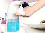 Liquid foam automatic soap dispenser