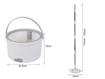 Mopa rotativa 360 spin cubo set 2x pads microfibra