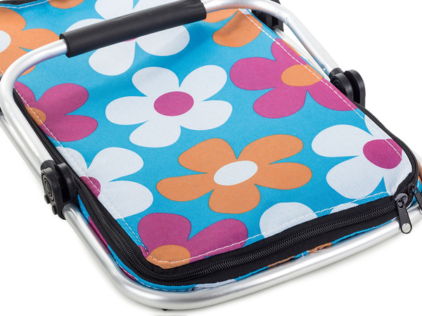 Thermal folding picnic basket insulating shopping basket