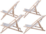 Wooden deckchair beach chairs folding garden cushion beach chair