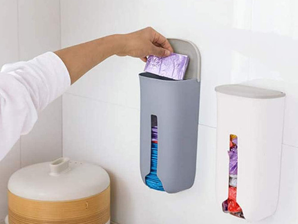 Bin for carrier bags kitchen bag organiser for the wall