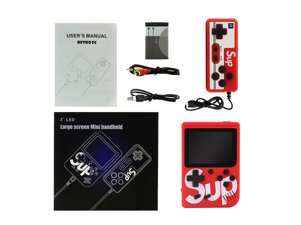 Retro mini portatīvā konsole 400 spēles 3.0 tv spēļu kaste spēles tālvadības pults pad