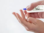 Digital glucometer lcd kit 50 strips 50 lancets blood sugar test