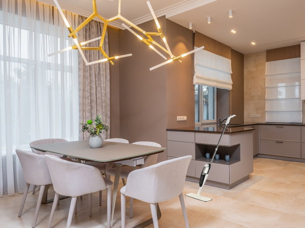 Mop flat cu sprayer 120cm 350ml +3 pacheturi de microfibre