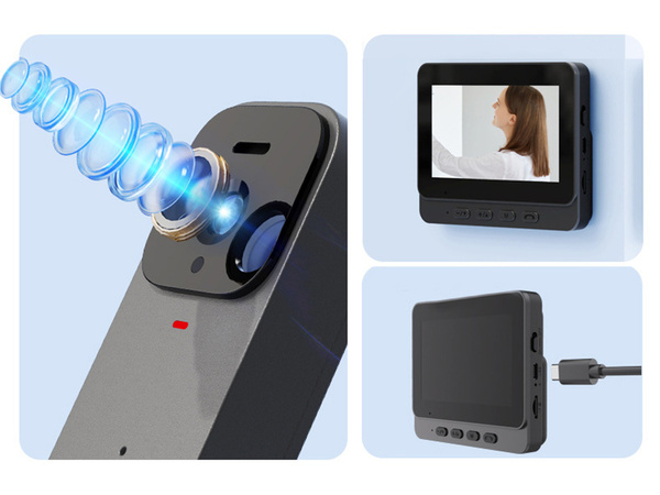 Vidéophone sans fil pour portail et porte avec vision nocturne