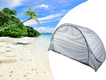 Tente de plage protection uv auto-pliante jardin gris grand