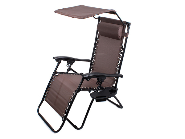 Silla de playa plegable gravedad cero 2en1 con capota