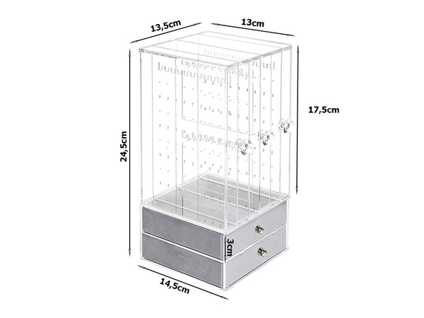 Organisateur de bijoux présentoir de coffret daim