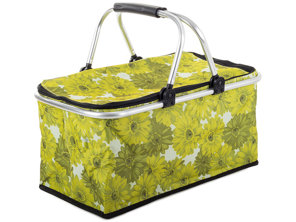 Thermal folding picnic basket insulating shopping basket