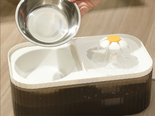 Automatische katzentränke hundewasserbrunnen filter futterschale