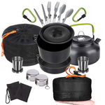 Camping cookware set kemping kettle frying pan 18in1