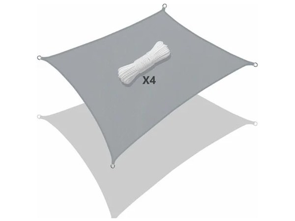 Waterproof garden sun sail 3x2m grey rectangle awning