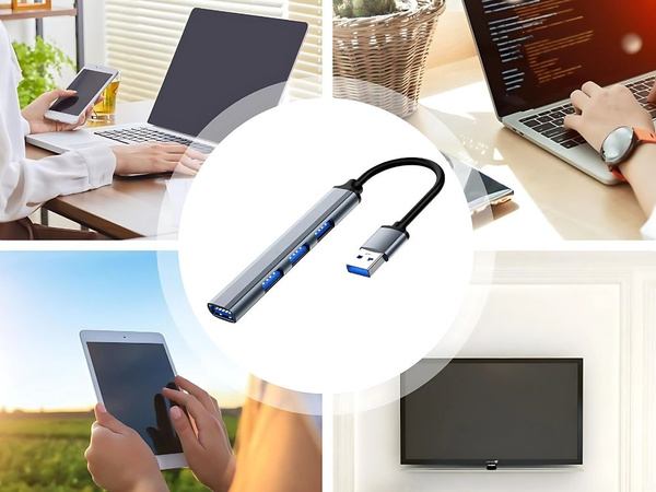 Usb 3.0 5gb/s splitter hub adapter station 4x usb 3.0 ports
