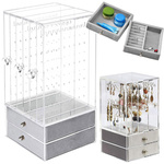 Organizator bijuterii sicriu display piele de căprioară